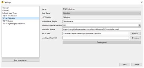 Editing Settings — LOOT latest documentation